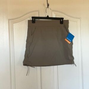Columbia Casual Tan Skirt with Side Drawstrings